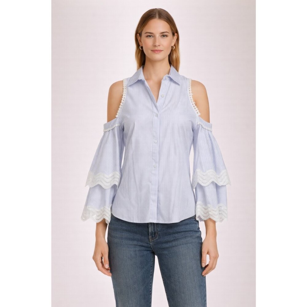 NWT Jonathan Simkhai Button Front Cold Blouse